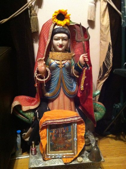 Goddess and sunflower