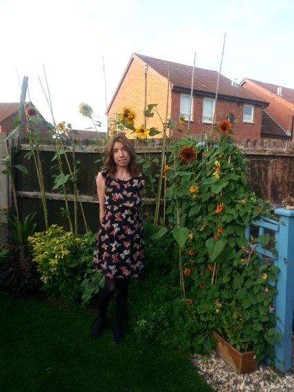 Toni with sunflowers